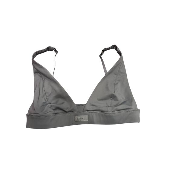 Skims PLUNGE BIKINI TOP SZ M in Gunmetal NWT - Picture 3 of 6